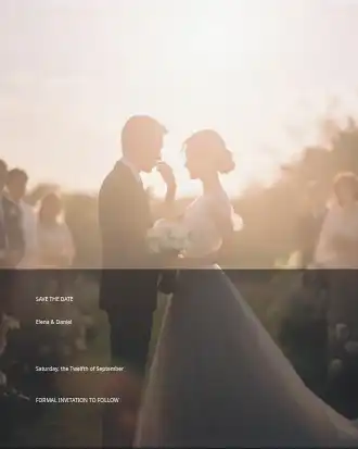 Modern Photo-Led Wedding — Save the Date — Parties & Celebrations invite-events template