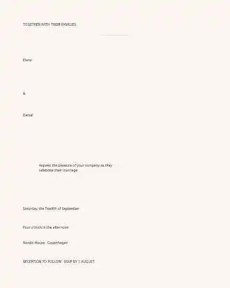 Scandinavian Simplicity Wedding — Parties & Celebrations invite-events template