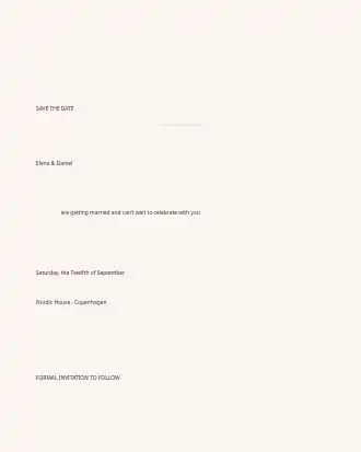 Scandinavian Simplicity Wedding — Save the Date — Parties & Celebrations invite-events template