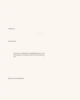 Scandinavian Simplicity Wedding — Thank You Card — Parties & Celebrations invite-events template