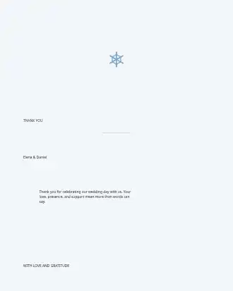 Winter Wonderland Wedding — Thank You Card — Parties & Celebrations invite-events template
