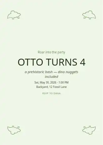 OTTO TURNS 4 — Birthday template
