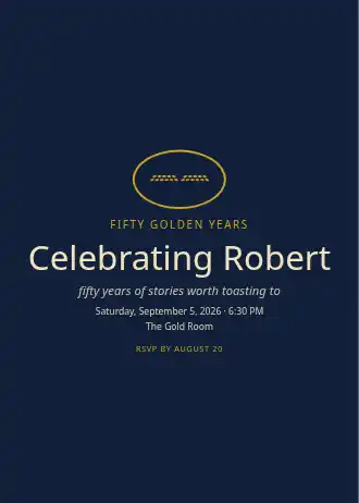 Celebrating Robert — Birthday invitation template