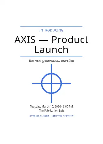 AXIS — Product Launch — Corporate invitation template