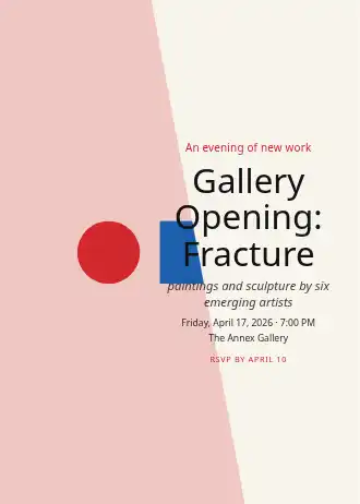 Gallery Opening: Fracture — Corporate template