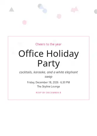 Office Holiday Party — Corporate template