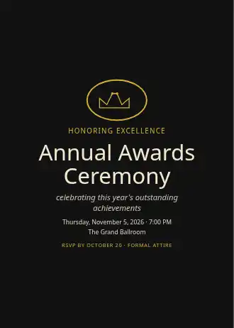 Annual Awards Ceremony — Corporate template