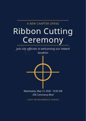 Ribbon Cutting Ceremony — Corporate invitation template