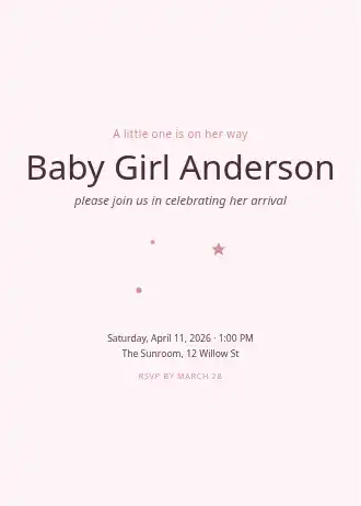 Baby Girl Anderson — Baby & Family template