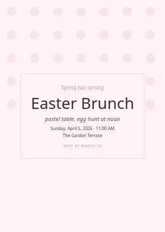 Easter Brunch — Holiday invitation template