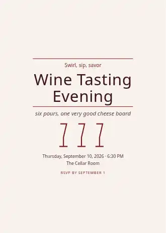 Wine Tasting Evening — Social template