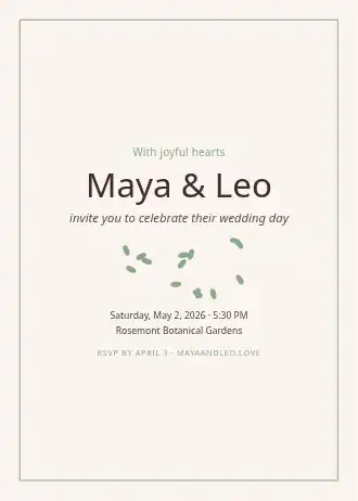 Maya & Leo — Wedding template