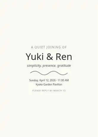 Yuki & Ren — Wedding template