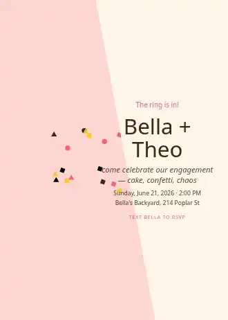 Bella + Theo — Wedding invitation template