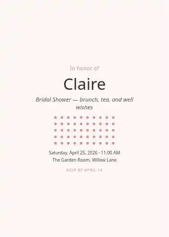 Claire — Wedding invitation template