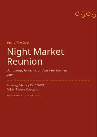 Night Market Reunion — Holiday template