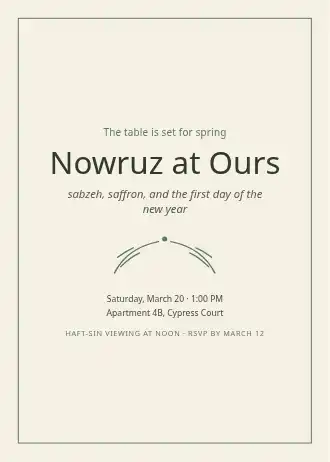 Nowruz at Ours — Holiday template