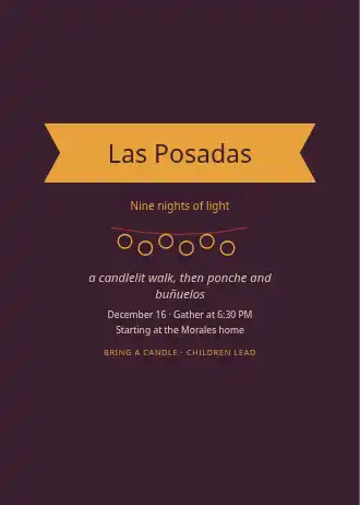 Las Posadas — Holiday invitation template