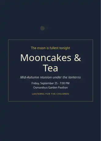 Mooncakes & Tea — Holiday invitation template