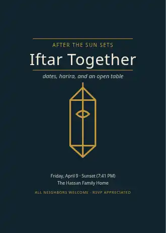 Iftar Together — Holiday invitation template