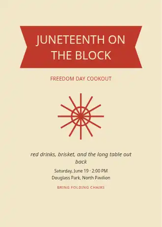 JUNETEENTH ON THE BLOCK — Holiday invitation template
