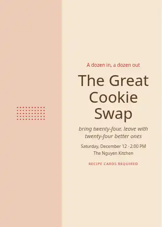 The Great Cookie Swap — Holiday invitation template