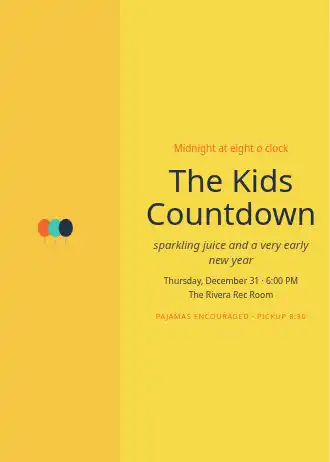 The Kids Countdown — Holiday invitation template