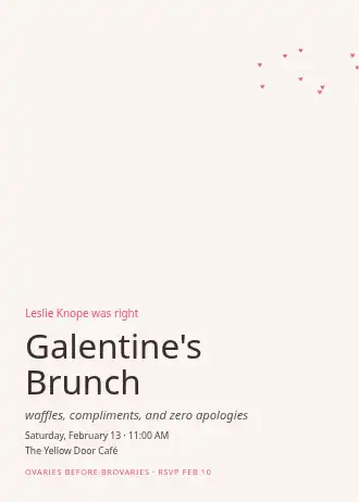 Galentine's Brunch — Holiday invitation template