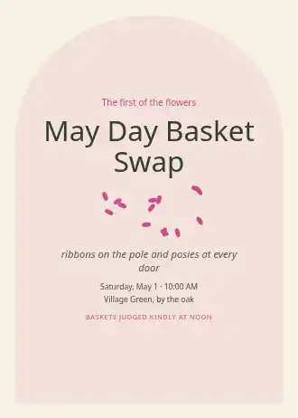 May Day Basket Swap — Holiday invitation template