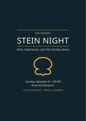 STEIN NIGHT — Holiday invitation template