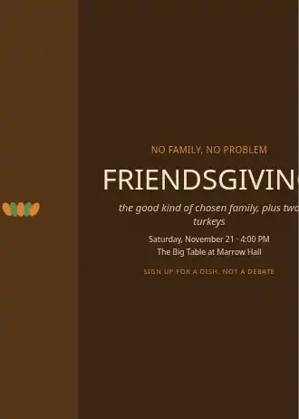 FRIENDSGIVING — Holiday invitation template