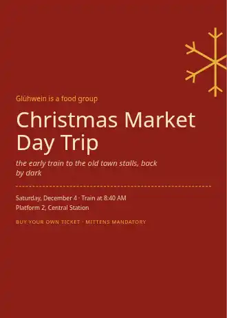 Christmas Market Day Trip — Holiday invitation template