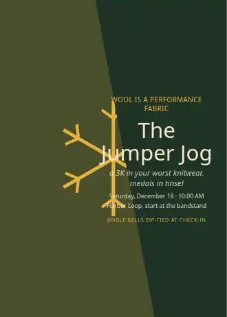 The Jumper Jog — Holiday invitation template