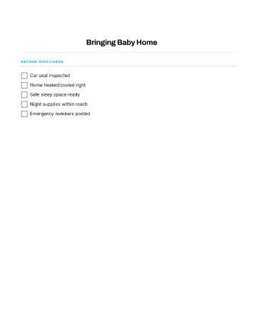 Bringing Baby Home — New Baby template
