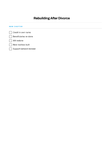 Rebuilding After Divorce — Separation & Divorce template