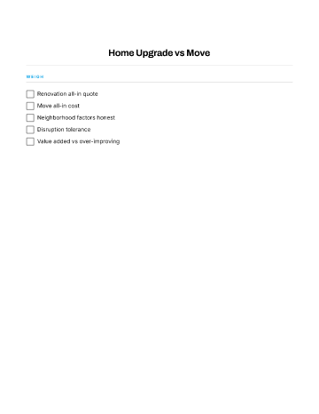 Home Upgrade vs Move — Big Purchases template