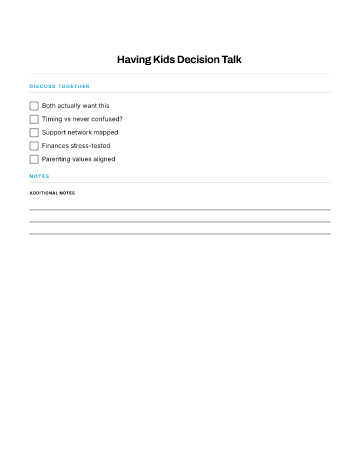 Having Kids Decision Talk — Family template