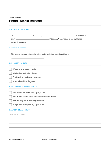 Photo / Media Release — Business Operations & Sales template