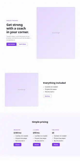 Ironclad Strength — Micro Sites template