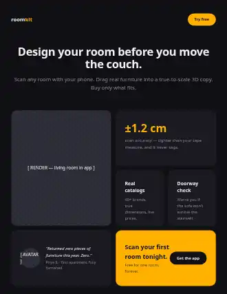roomkit — bento landing — Consumer-App template