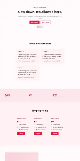 Lantern Yoga — Micro Sites html5 microsite template