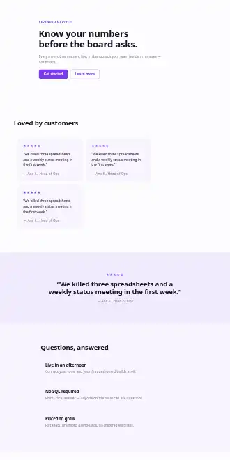 Cadence Metrics — Micro Sites html5 microsite template