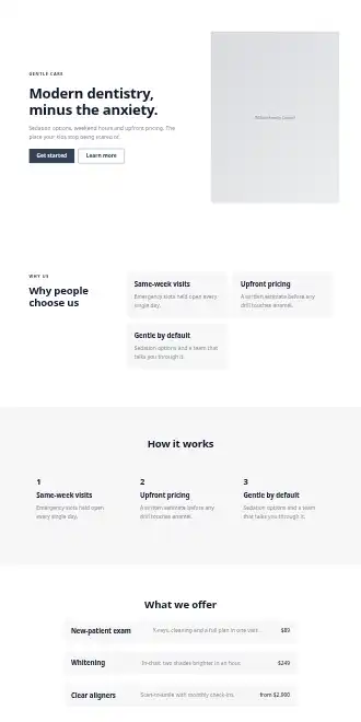 Willow Family Dental — Micro Sites html5 microsite template