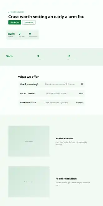 Flour & Ash — Micro Sites html5 microsite template
