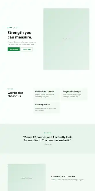 Forge Fitness — Micro Sites html5 microsite template