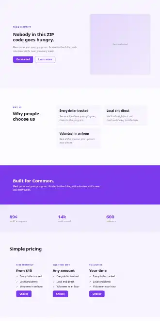 Common Ground — Micro Sites html5 microsite template