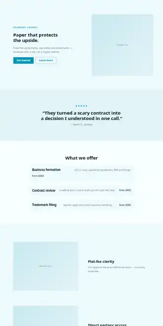 Vantage Law — Micro Sites html5 microsite template