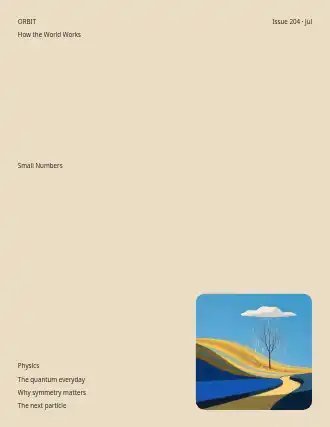 ORBIT — Small Numbers — Science & Ideas magazine template