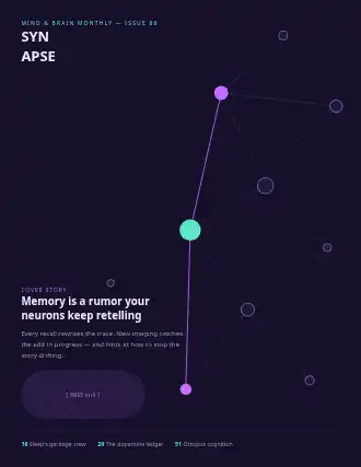 SYNAPSE — Memory is a rumor your neurons keep retelling — Science template