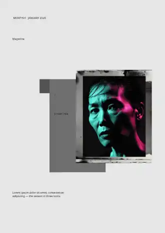Monthly · Fashion — Editorial template